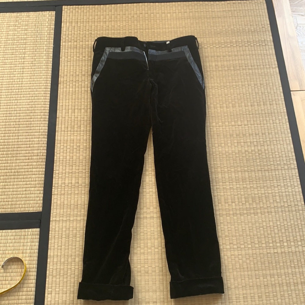 Artisan Men velvet leather pants size small Japan